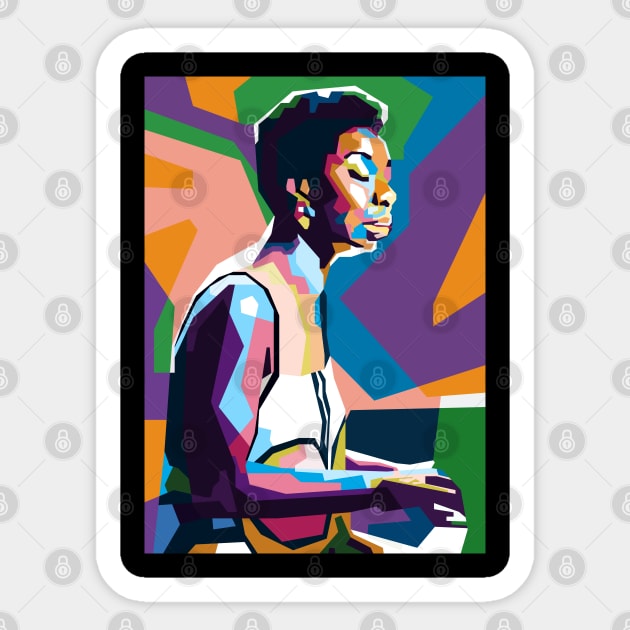 Popart Nina S in WPAP Sticker by smd90